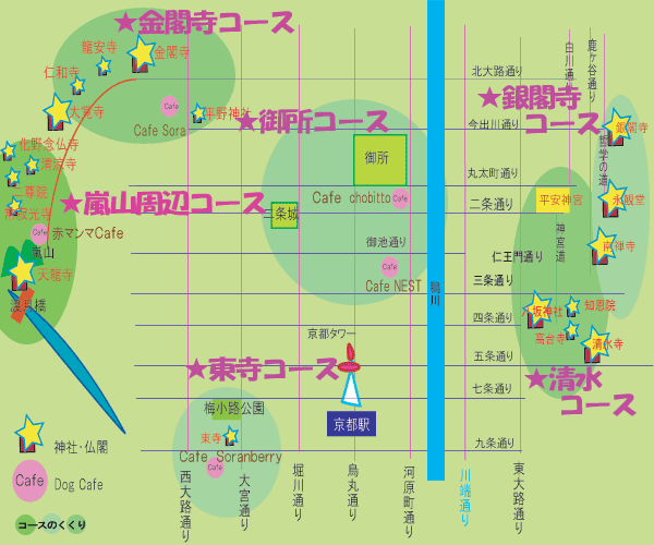 京都の町の地図